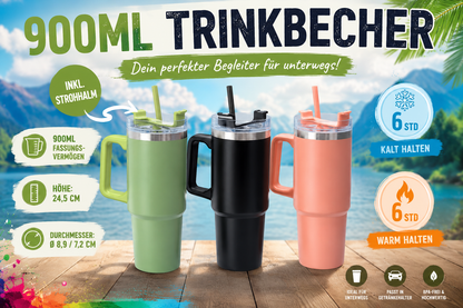 XXL Trinkbecher 900 ml – Heiß & Kalt genießen